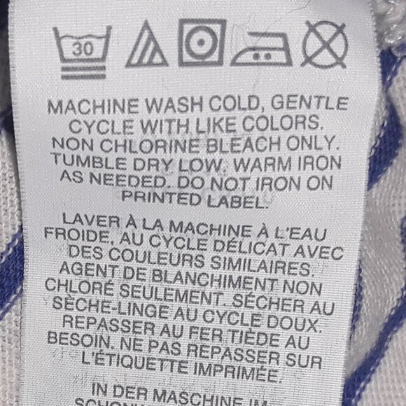 J. Crew junior medium blue/white stripes, stretchy t-shirt - Picture 6 of 6